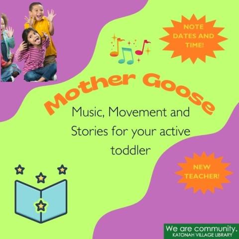 Music, Movement and Stories for you and your active toddler