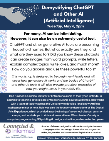 ChatGPT and other generative AI tools are becoming household names. But what exactly are they, and what are they used for? Did you know these chatbots can create images from word prompts, write letters, explain complex topics, write jokes, and much more? How do you access and use these powerful tools?