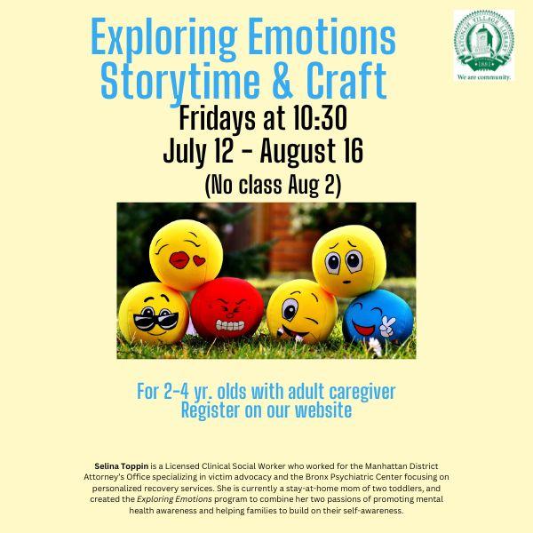 Register for Emotions Story time