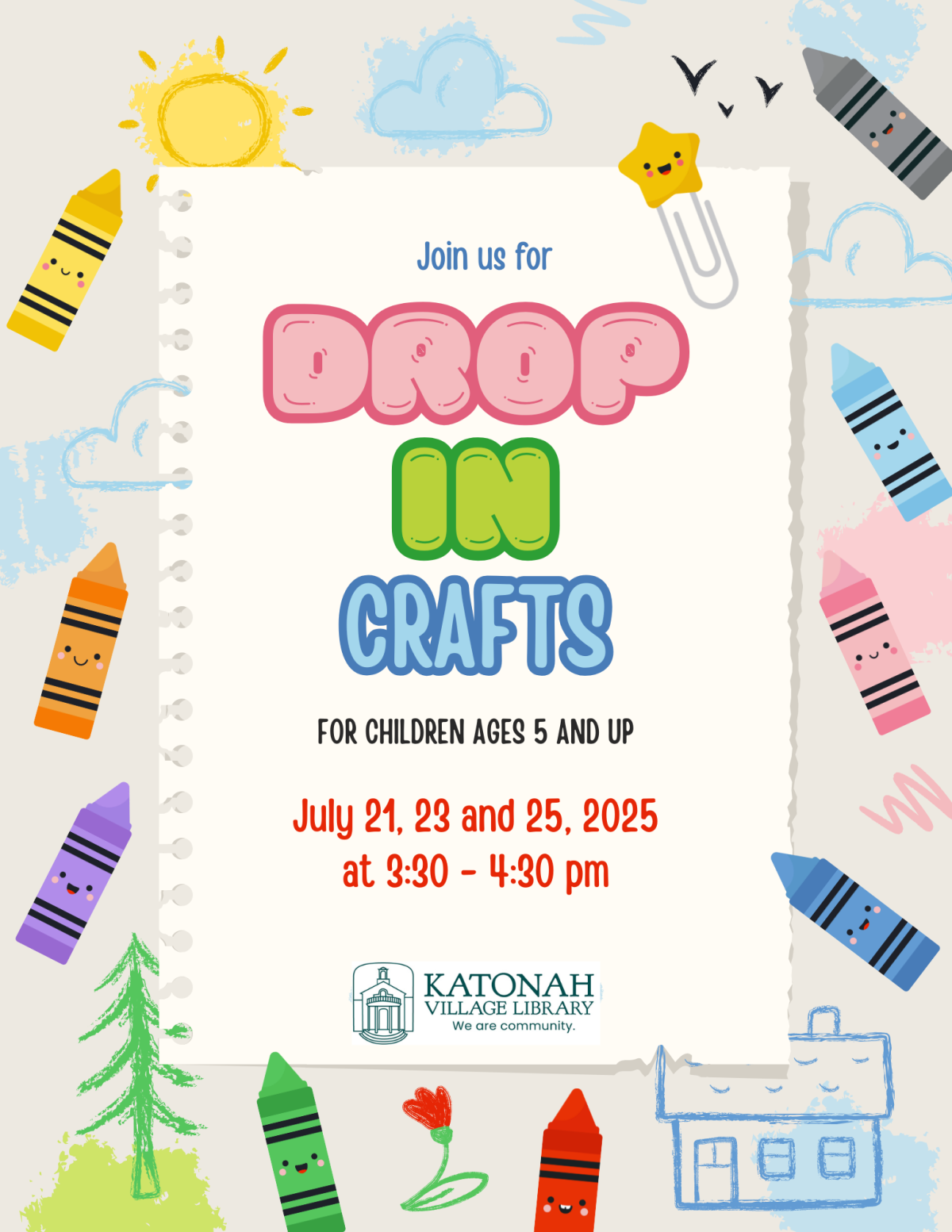Drop in crafts