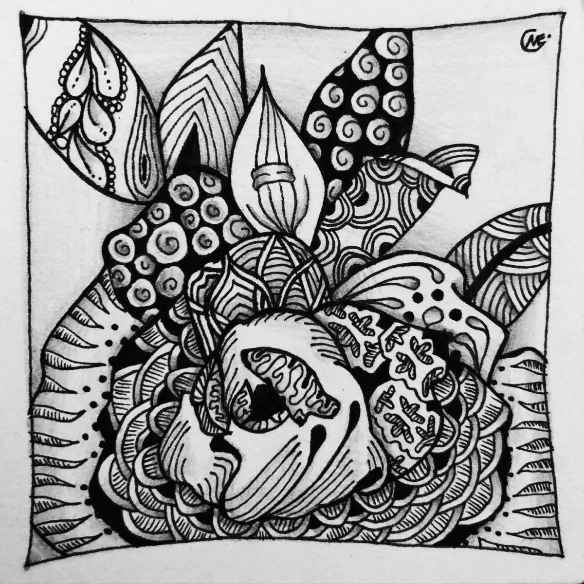 zentangle flower